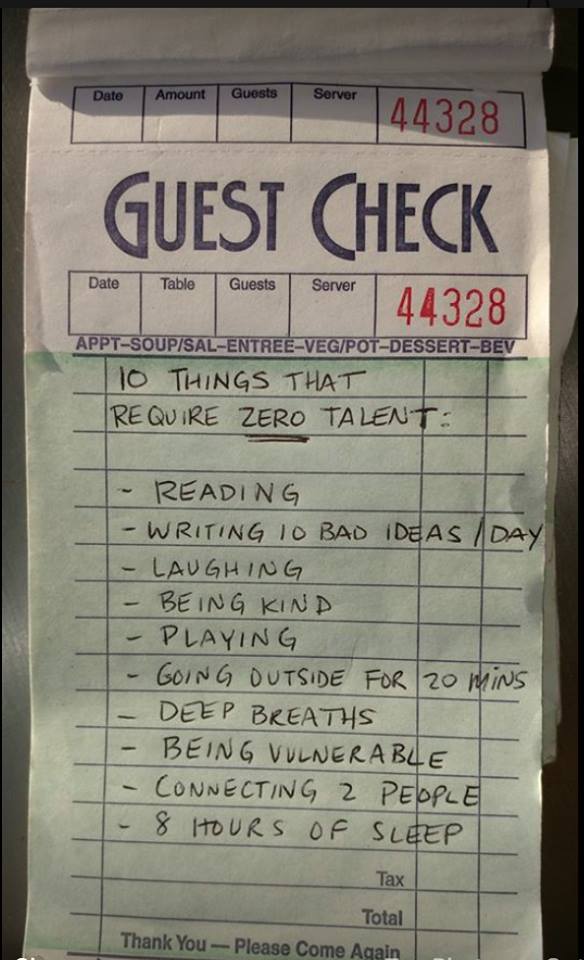 An idea list from the past