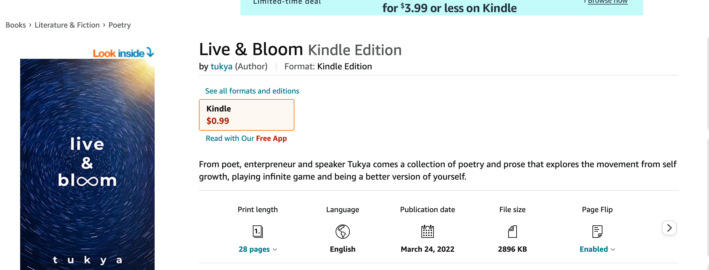 I wrote my first book & published it: Live & Bloom