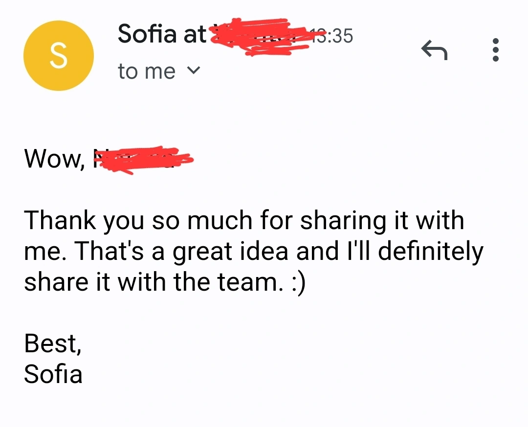 Response to IDEA shared or idea machine in action