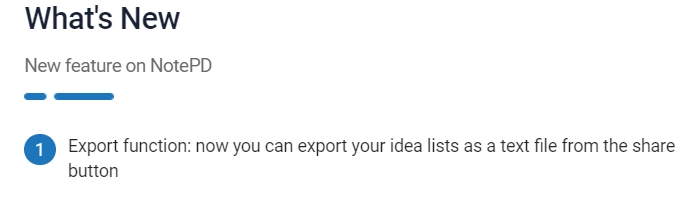 New Feature! Exporting list as TEXT!